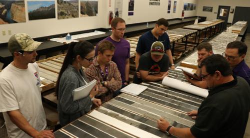 Students in the core lab