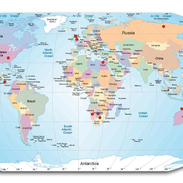 map of where faculty work