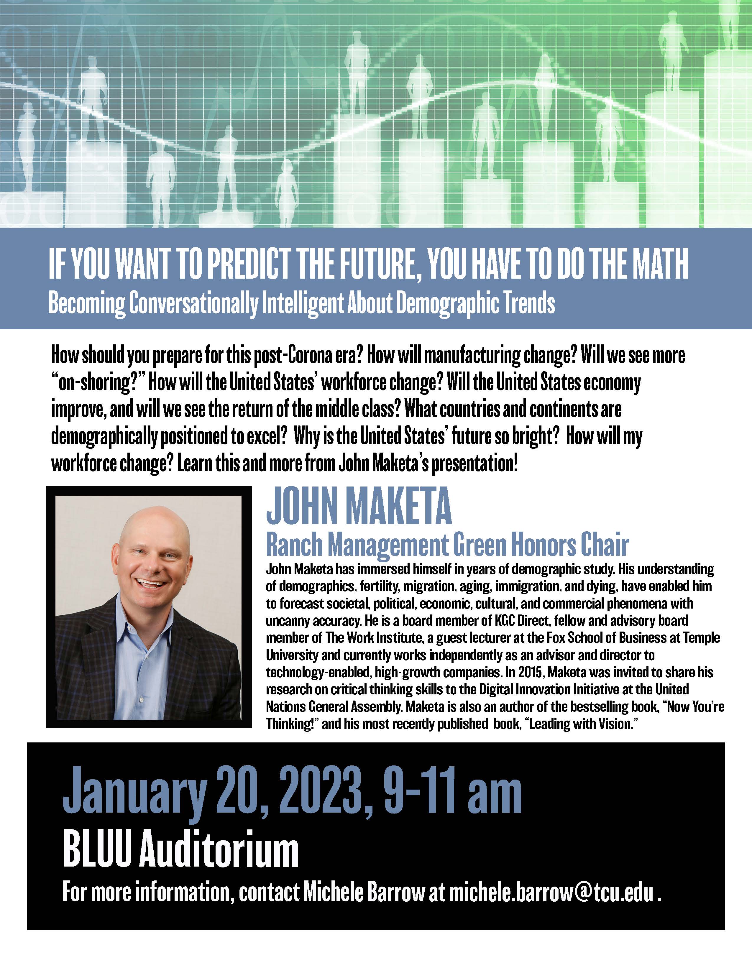 John Maketa.If You Want to Predict the Future, You Have to do the Math 01.20.2023 9am